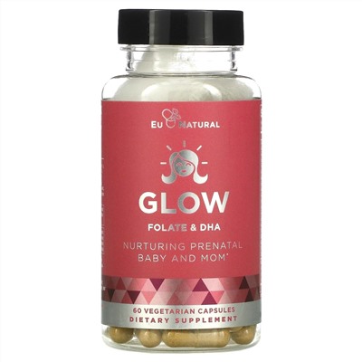 Eu Natural, Glow, Folate & DHA, 60 Vegetarian Capsules