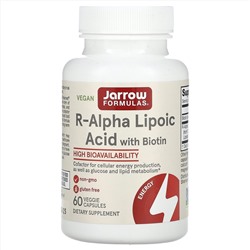 Jarrow Formulas, R-альфа-липоевая кислота Best, 60 мг, 180 растительных капсул