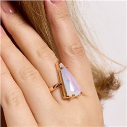 Кольцо 18 р бижутерия коллекция "Дубай", покрытие позолота, вставка: фианит, цвет: прозрачный, арт.414.154-18