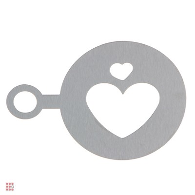 Набор декораторов для кофе, 2 шт, 12х8,5см, нерж.сталь