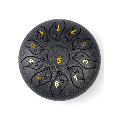 Глюкофон, дельфин черный, 11 лепестков, 18×18×11 см