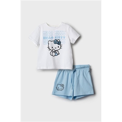 Комплект трикотажный для девочек: фуфайка (футболка), шорты PLAYTODAY, 1240135