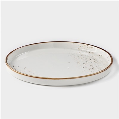 Тарелка с бортиком Magistro «Церера», d=19.5 см, фарфор, белая