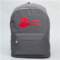 Рюкзак школьный светоотражающий LOVE MINNIE, 30 см×15 см×42 см, Минни Маус