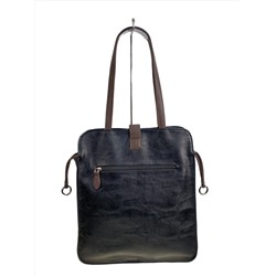 Женская сумка из натуральной кожи, цвет  черный