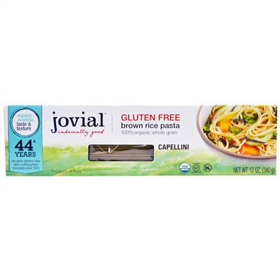 Jovial, Паста капеллини из коричневого риса, 340 г (12 унций)