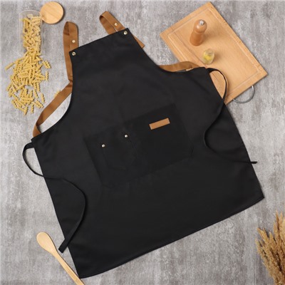 Фартук «Этель», чёрный, 69×74 см,100% п/э