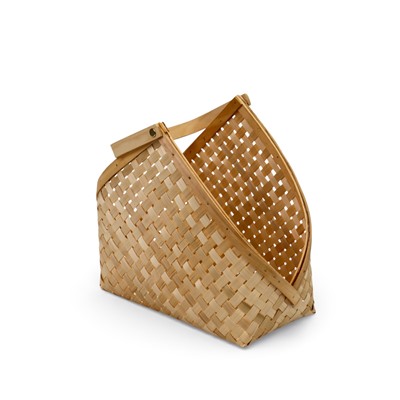 Корзина плетёная для хранения Lon, с ручкой, ива, цвет натуральный, набор 2 шт.