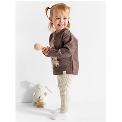 Джемпер вязаный «Крошка Я. Новогодние игрушки», рост 86-92 см, коричневый