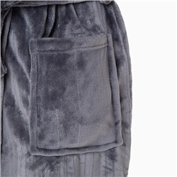 Халат унисекс LoveLife "Hygge" цвет серый, one size, микрофибра, 100% п/э, 250 г/м2