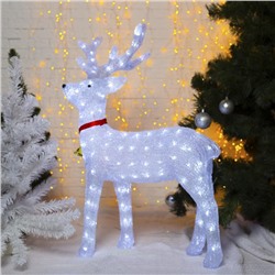 Светодиодная фигура «Олень» 60×100×35 см, акрил, 144 LED, 8 режимов, 24 В, свечение белое