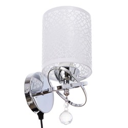 Бра с проводом 2571/1P, E27, 40 Вт, хром, 12×26 см