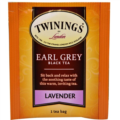 Twinings, "Эрл Грей", черный чай с ароматом лаванды, 20 чайных пакетиков, 1,41 унции (40 г)