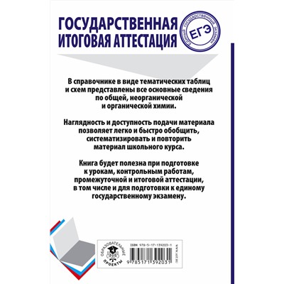 АСТ Савинкина Е.В., Логинова Г.П. "ЕГЭ. Химия. Весь школьный курс в таблицах и схемах для подготовки к единому государственному экзамену"