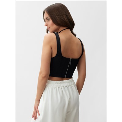 Корсет женский атласный MIST, размер XS, чёрный