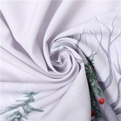 Комплект штор для кухни с подхватами «Этель. Новогоднее чудо», 2 шт., белые, 145×180±5 см