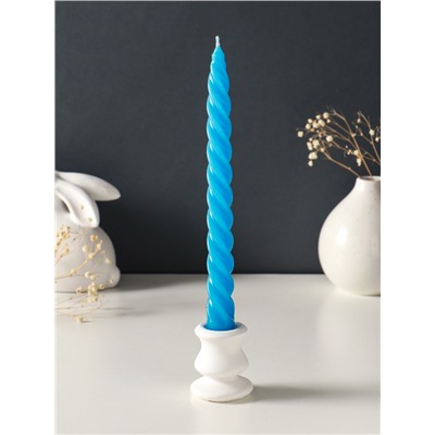 Набор свечей витых, 2.3×24.5 см, 5 ч, 50 г, 4 шт., синий