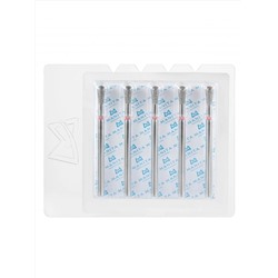 MANITA Фреза алмазная груша для аппаратного маникюра 856.104.237.070.033 ФАОКС-3.3-7 М, красная насечка, ø 3,3 мм, 5 шт. 28338