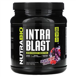 NutraBio Labs, Intra Blast, Intra Workout Amino Fuel, Grape Berry Crush, 1.6 lb (722 g)