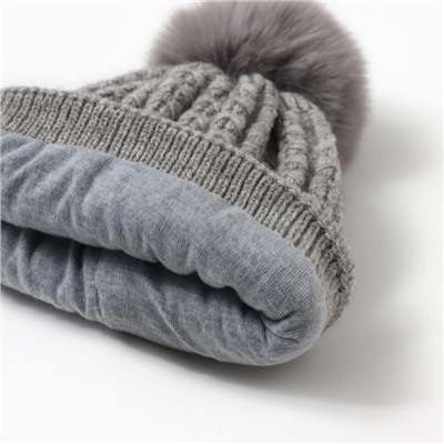 Шапка детская «Крошка Я», размер 48-50 см, серая