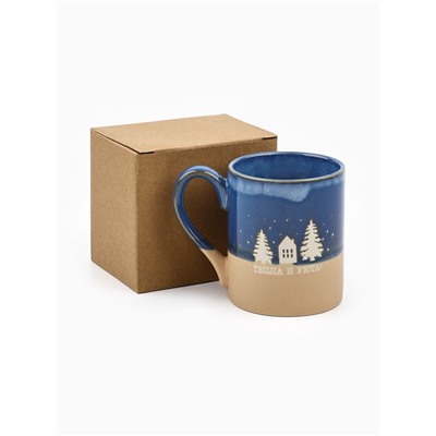 Кружка новогодняя керамическая «Тепла и уюта», 350 мл, ручная работа