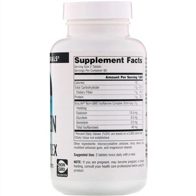Source Naturals, Генистеин, соевый комплекс, 1000 мг, 120 таблеток