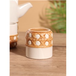 Набор для чаепития «Стиль», чайник, 2 стакана, керамика