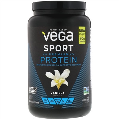 Vega, Sport, белковая смесь премиум-качества, со вкусом ванили, 828 г (29,2 унции)