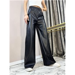 Брюки палаццо эко-кожа