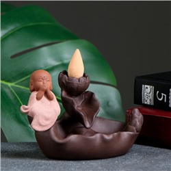 Подставка для благовоний TAKE IT EASY «Будда молчание», набор благовоний конусы, стелющийся дым, 12×8×8 см