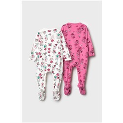Комбинезон детский трикотажный для девочек, 2 шт в комплекте PLAYTODAY, 1240144
