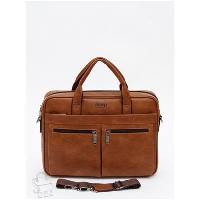 Портфель мужской 1795-01 brown Jeep в Новосибирске