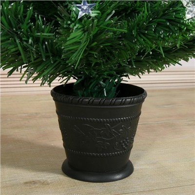 Ёлка светодиодная «Галактика» 90 см, диаметр нижнего яруса 50 см, 80 ПВХ веток, мигание, свечение белое/синие