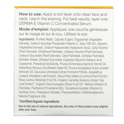 Derma E, интенсивный ночной крем с витамином C, 56 г (2 унции)