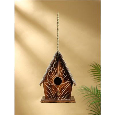 Подвесной декор «Скворечник», 17×24×15 см, дерево, коричневый