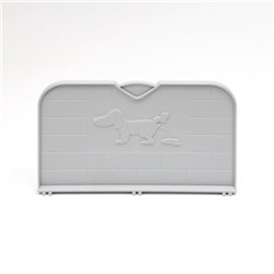 Туалет для собак 46.5×35.5×5.5 см, со стенкой, съёмной решеткой и столбиком, розовый