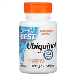 Doctor's Best, Убихинол с Kaneka, 200 мг, 30 мягких желатиновых капсул