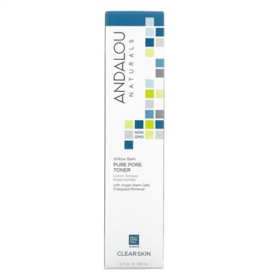 Andalou Naturals, тоник для очищения пор, ивовая кора, 178 мл (6 жидк. унций)