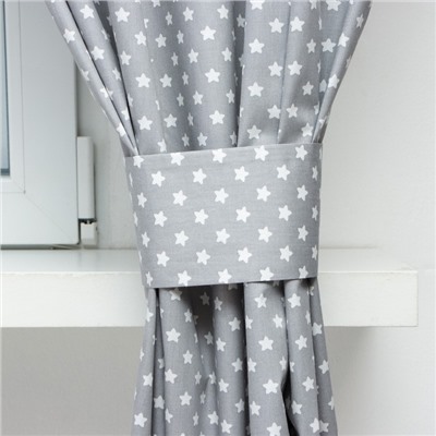 Шторы для кухни «Этель. Звёзды», 149×180 см - 2 шт., подхваты - 2 шт.