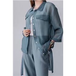 Блузка  4411/01/Пыльно-бирюзовый