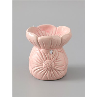 УЦЕНКА Аромалампа для эфирных масел керамика «Нежный цветок», 8×8×8 см, МИКС