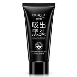 Маска от черных точек с углем Bioaqua