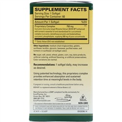 Terry Naturally, CuraMed, 750 мг, 60 гелевых капсул