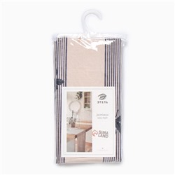Дорожка на стол Этель Leaves, 40×149 см, 100% хлопок, репс 220 г/м², бежевая