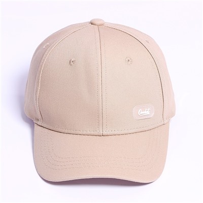 Кепка детская для девочки, бежевая, размер 54 см