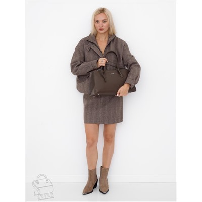 Сумка женская кожаная 9678SP cappuccino Velina Fabbaino-Safenta