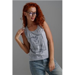 Футболка женская 8419 (Серый (меланж))