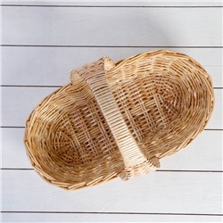 Плетёная корзина продуктовая, 45×23×10/35 см, ручное плетение, ива