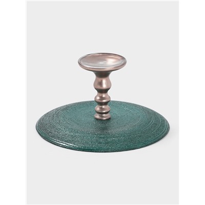 Блюдо сервировочное для торта Inspiration, d=28 см, на ножке, цвет изумрудный