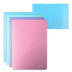 Папка-уголок с 2 карманами А4 "Matt Pastel" непрозрачная, ассорти 53602 ErichKrause